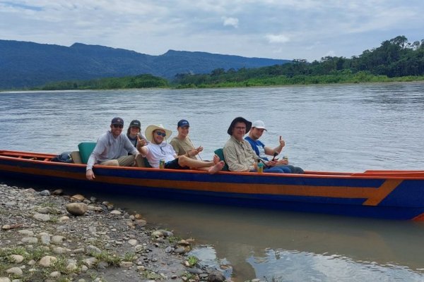 Amazon jungle wildlife and river scenery