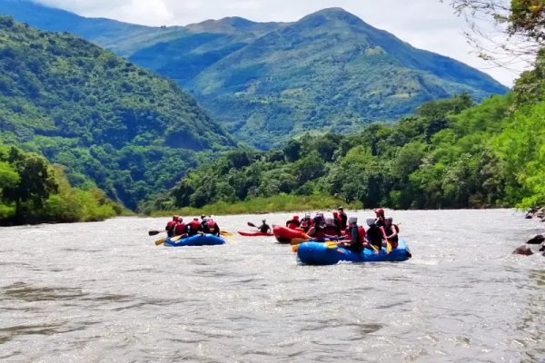 Hiking trail during the Inca Jungle trek
