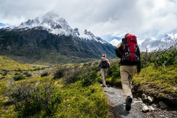 Salkantay Trek mountain hiking trail in Peru