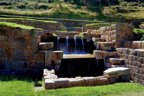 Inca stone water channels in South Valley