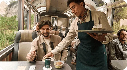 Train journey to Machu Picchu through Sacred Valley