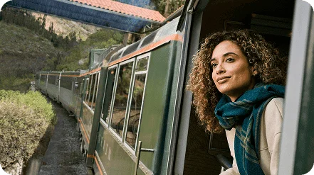 Comfortable train ride to Machu Picchu