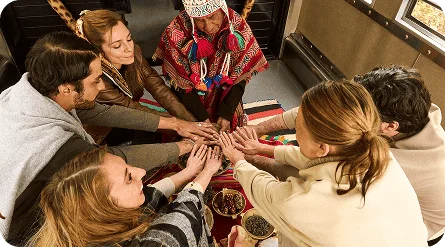 Tourist train heading to Machu Picchu
